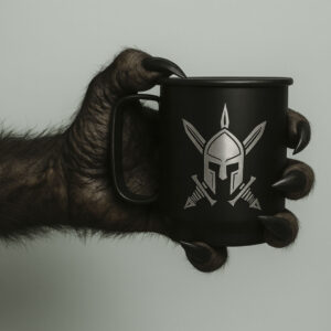 Caneca Guerreiros Metálica com Gravação a Laser - 400ml