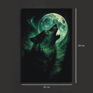 QUADRO - LOBO UIVANTE- MDF 20cm x 28cm